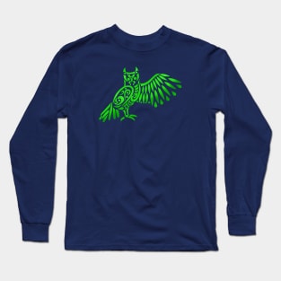 Owl Tribal Design Long Sleeve T-Shirt